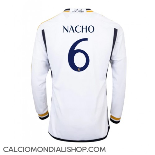Maglie da calcio Real Madrid Nacho #6 Prima Maglia 2023-24 Manica Lunga